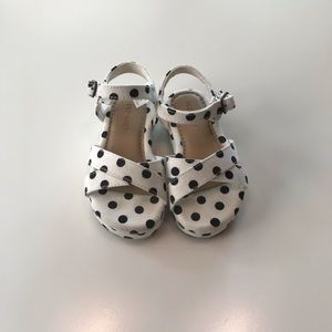 Black & White Polka Dot Sandals